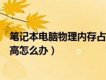 笔记本电脑物理内存占用过高怎么办（电脑物理内存占用过高怎么办）