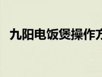 九阳电饭煲操作方法（九阳电饭煲如何用）