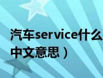 汽车service什么意思（service在车上是什么中文意思）