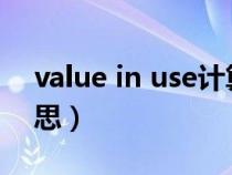 value in use计算（计算机中VALUE什么意思）