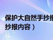 保护大自然手抄报内容英语（保护大自然的手抄报内容）