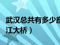 武汉总共有多少座长江大桥（武汉有多少座长江大桥）