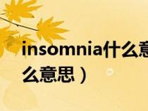 insomnia什么意思啊歌翻译（insomnia什么意思）