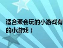 适合聚会玩的小游戏有哪些坐着玩的声音小的（适合聚会玩的小游戏）