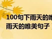 100句下雨天的唯美句子适合睡觉（100句下雨天的唯美句子）