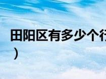 田阳区有多少个行政村（田阳区有多少个乡镇）