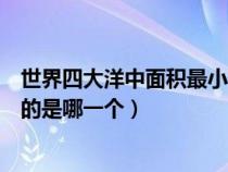 世界四大洋中面积最小的是什么（世界上四大洋中面积最小的是哪一个）