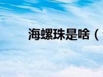 海螺珠是啥（海螺珠是怎么形成的）