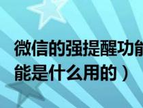 微信的强提醒功能是干什么的（微信强提醒功能是什么用的）