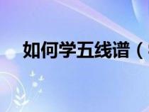 如何学五线谱（学习五线谱有什么方法）