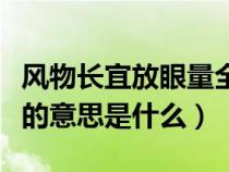 风物长宜放眼量全诗的意思（风物长宜放眼量的意思是什么）