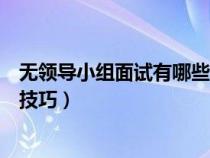 无领导小组面试有哪些技巧和方法（无领导小组面试有哪些技巧）