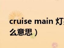 cruise main 灯亮（crusemain灯亮了是什么意思）