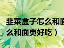 韭菜盒子怎么和面做又软又好吃（韭菜盒子怎么和面更好吃）