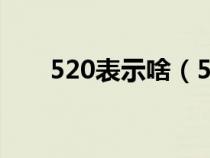 520表示啥（520数字代表什么意思）