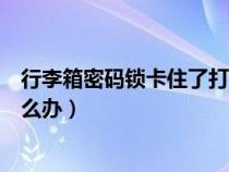 行李箱密码锁卡住了打不开怎么办（行李箱密码锁打不开怎么办）