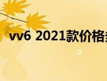 vv6 2021款价格多少钱（vv6售价是多少）