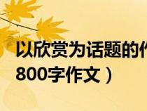 以欣赏为话题的作文800字高中（欣赏为话题800字作文）