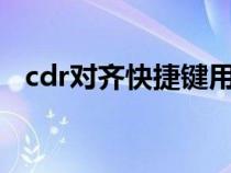 cdr对齐快捷键用不了（CDR对齐快捷键）