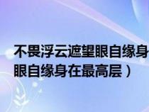 不畏浮云遮望眼自缘身在最高层哲理的意思（不畏浮云遮望眼自缘身在最高层）