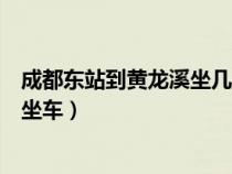 成都东站到黄龙溪坐几号地铁（成都东站到黄龙溪古镇怎么坐车）