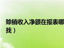 赊销收入净额在报表哪里（赊销收入净额在财务报表中怎么找）