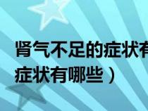 肾气不足的症状有哪些怎么治疗（肾气不足的症状有哪些）