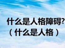 什么是人格障碍?人格障碍的表现特征有哪些?（什么是人格）