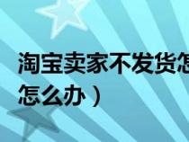 淘宝卖家不发货怎么办赔偿（淘宝卖家不发货怎么办）