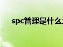 spc管理是什么意思（SPC管理是什么）