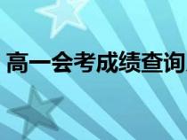 高一会考成绩查询入口（高一会考成绩查询）