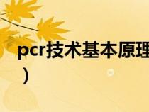 pcr技术基本原理及过程（PCR技术基本原理）