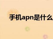 手机apn是什么意思（apn是什么意思）