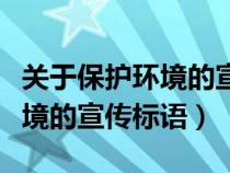 关于保护环境的宣传标语有哪些（关于保护环境的宣传标语）