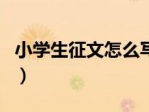 小学生征文怎么写二年级（小学生征文怎么写）