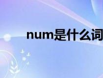 num是什么词性（conj是什么词性）