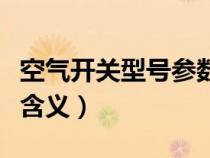 空气开关型号参数含义表（空气开关型号参数含义）