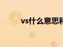 vs什么意思和含义（vs什么意思）