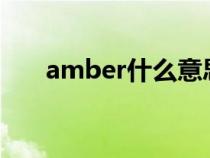 amber什么意思?（amber什么意思）