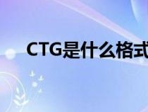 CTG是什么格式文件（ctg是什么格式）