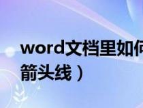 word文档里如何画箭头（word文档怎么画箭头线）