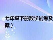 七年级下册数学试卷及答案期中（七年级下册数学试卷及答案）