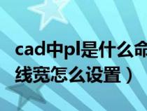 cad中pl是什么命令线加粗（CAD中pl命令的线宽怎么设置）