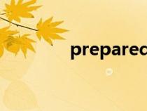 preparedness（prepare）