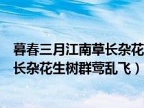 暮春三月江南草长杂花生树群莺乱飞成语（暮春三月江南草长杂花生树群莺乱飞）