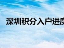 深圳积分入户进度查询（入深户积分查询）