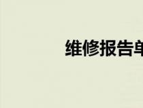 维修报告单模板（维修报告）