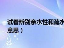 试着辨别亲水性和疏水性的区别?（亲水性和疏水性是什么意思）