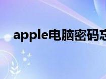 apple电脑密码忘了怎么办（apple电脑）