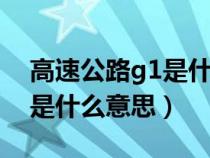 高速公路g1是什么编号（高速公路上的G18是什么意思）